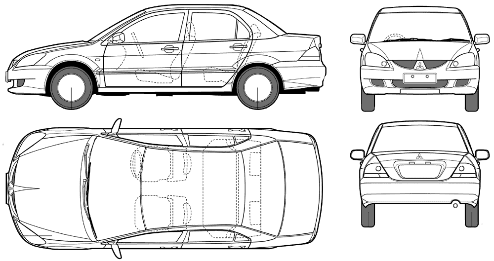 Car Blueprints Mitsubishi