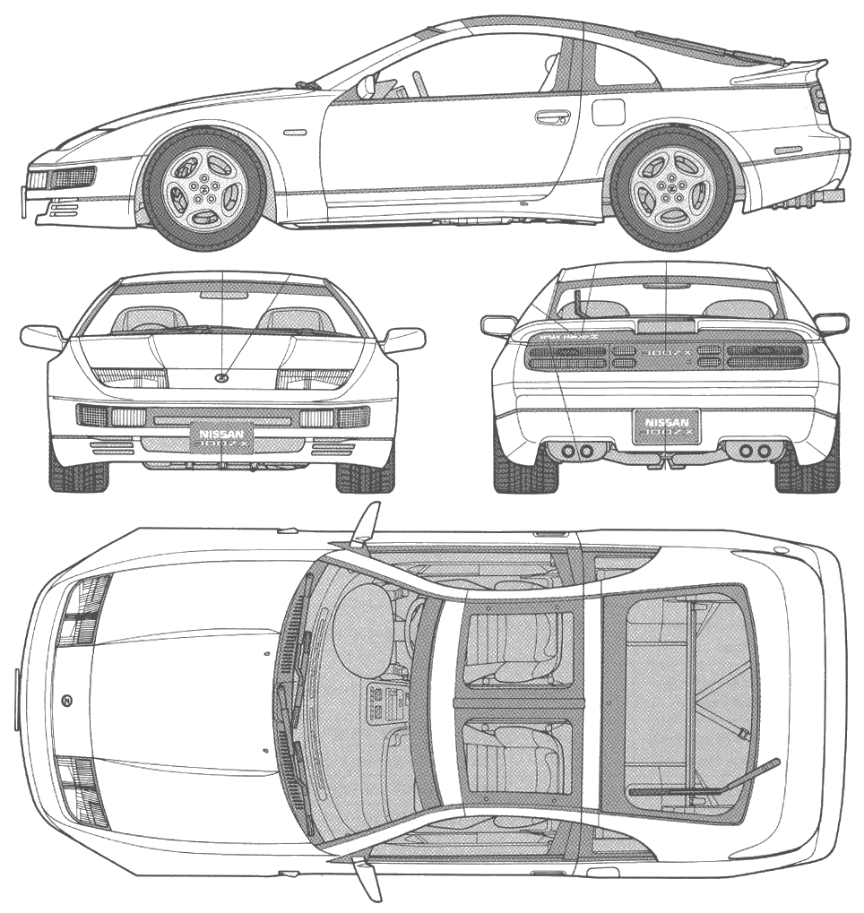 Nissan 300 zx blueprint #1
