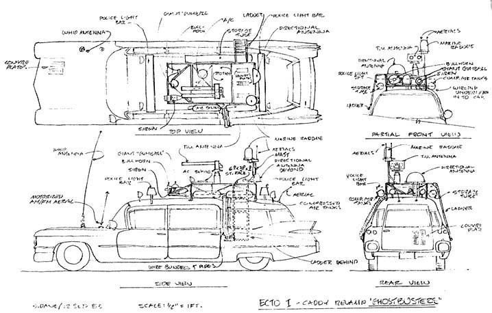 blueprints of cars. Ghostbusters Car
