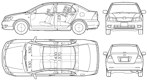 Toyota corolla 2008 blueprints